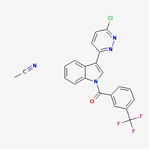 3-(6-chloropyridazin-3-yl)-1-{[3-(trifluoromethyl)phenyl]carbonyl}-1H-indole; acetonitrile