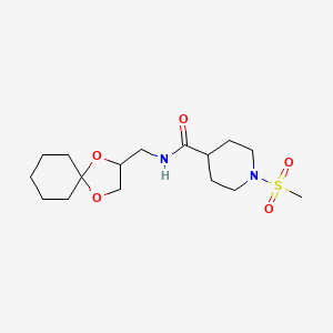N-(1,4-dioxaspiro[4.5]decan-2-ylmethyl)-1-(methylsulfonyl)piperidine-4-carboxamide