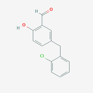 molecular formula C14H11ClO2 B2389556 5-(2-Chlorobenzyl)-2-hydroxybenzaldehyde CAS No. 328565-20-4