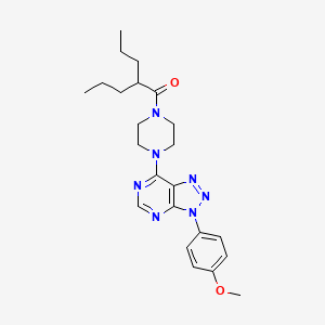 1-(4-(3-(4-methoxyphenyl)-3H-[1,2,3]triazolo[4,5-d]pyrimidin-7-yl)piperazin-1-yl)-2-propylpentan-1-one