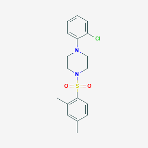 molecular formula C18H21ClN2O2S B238956 1-(2-Chlorophenyl)-4-[(2,4-dimethylphenyl)sulfonyl]piperazine 