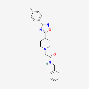 N-benzyl-2-{4-[3-(4-methylphenyl)-1,2,4-oxadiazol-5-yl]piperidin-1-yl}acetamide