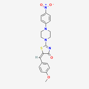 (E)-5-(4-methoxybenzylidene)-2-(4-(4-nitrophenyl)piperazin-1-yl)thiazol-4(5H)-one