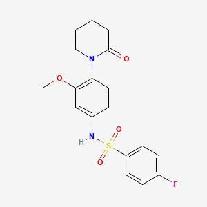 4-fluoro-N-(3-methoxy-4-(2-oxopiperidin-1-yl)phenyl)benzenesulfonamide