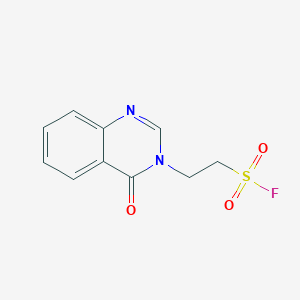 molecular formula C10H9FN2O3S B2389589 2-(4-oxoquinazolin-3(4H)-yl)ethanesulfonyl fluoride CAS No. 885528-94-9