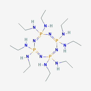 molecular formula C16H48N12P4 B238959 2-N,2-N',4-N,4-N',6-N,6-N',8-N,8-N'-Octaethyl-1,3,5,7-tetraza-2lambda5,4lambda5,6lambda5,8lambda5-tetraphosphacycloocta-1,3,5,7-tetraene-2,2,4,4,6,6,8,8-octamine CAS No. 1635-66-1