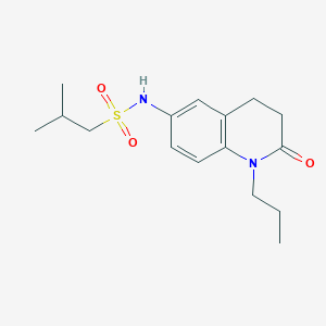 molecular formula C16H24N2O3S B2389593 2-methyl-N-(2-oxo-1-propyl-1,2,3,4-tetrahydroquinolin-6-yl)propane-1-sulfonamide CAS No. 946221-36-9
