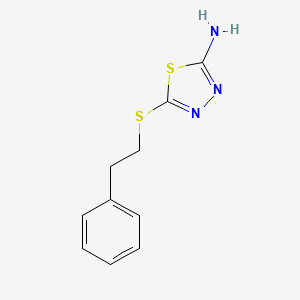 molecular formula C10H11N3S2 B2389596 5-[(2-Phenylethyl)thio]-1,3,4-thiadiazol-2-amine CAS No. 72836-09-0