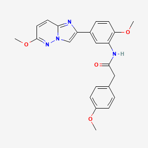 N-(2-methoxy-5-(6-methoxyimidazo[1,2-b]pyridazin-2-yl)phenyl)-2-(4-methoxyphenyl)acetamide