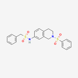 1-phenyl-N-(2-(phenylsulfonyl)-1,2,3,4-tetrahydroisoquinolin-7-yl)methanesulfonamide