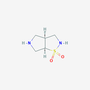 molecular formula C5H10N2O2S B2389638 rac-(3aR,6aS)-hexahydro-2H-1lambda6-pyrrolo[3,4-d][1,2]thiazole-1,1-dione CAS No. 949100-19-0