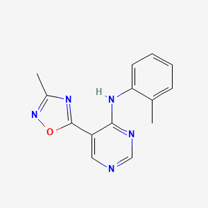 5-(3-methyl-1,2,4-oxadiazol-5-yl)-N-(o-tolyl)pyrimidin-4-amine