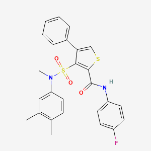 3-{[(3,4-dimethylphenyl)(methyl)amino]sulfonyl}-N-(4-fluorophenyl)-4-phenylthiophene-2-carboxamide