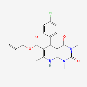 Prop-2-enyl 5-(4-chlorophenyl)-1,3,7-trimethyl-2,4-dioxo-5,8-dihydropyrido[2,3-d]pyrimidine-6-carboxylate