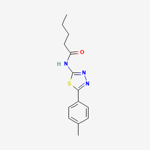 N-(5-(p-tolyl)-1,3,4-thiadiazol-2-yl)pentanamide