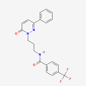 N-(3-(6-oxo-3-phenylpyridazin-1(6H)-yl)propyl)-4-(trifluoromethyl)benzamide