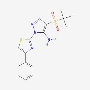 4-(tert-butylsulfonyl)-1-(4-phenyl-1,3-thiazol-2-yl)-1H-pyrazol-5-ylamine