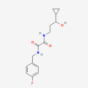 molecular formula C15H19FN2O3 B2389660 N1-(3-cyclopropyl-3-hydroxypropyl)-N2-(4-fluorobenzyl)oxalamide CAS No. 1396881-08-5