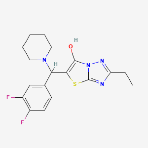 5-((3,4-Difluorophenyl)(piperidin-1-yl)methyl)-2-ethylthiazolo[3,2-b][1,2,4]triazol-6-ol