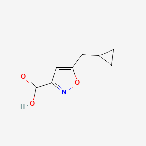 molecular formula C8H9NO3 B2389682 5-(Cyclopropylmethyl)-1,2-oxazole-3-carboxylic acid CAS No. 2055844-06-7