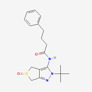N-(2-tert-butyl-5-oxo-4,6-dihydrothieno[3,4-c]pyrazol-3-yl)-4-phenylbutanamide