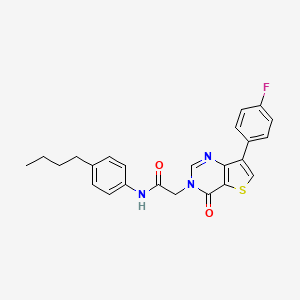molecular formula C24H22FN3O2S B2389732 N-(4-butylphenyl)-2-[7-(4-fluorophenyl)-4-oxothieno[3,2-d]pyrimidin-3(4H)-yl]acetamide CAS No. 1207015-74-4