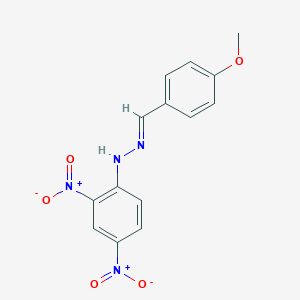 molecular formula C14H12N4O5 B238974 p-Methoxybenzaldehyde 2,4-dinitrophenylhydrazone CAS No. 1773-49-5
