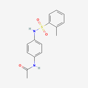 molecular formula C15H16N2O3S B2389767 N-[4-(2-METHYLBENZENESULFONAMIDO)PHENYL]ACETAMIDE CAS No. 312924-47-3
