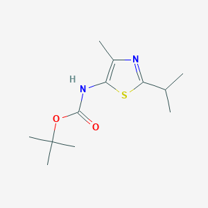 molecular formula C12H20N2O2S B2389815 tert-butyl N-[4-methyl-2-(propan-2-yl)-1,3-thiazol-5-yl]carbamate CAS No. 1909306-41-7