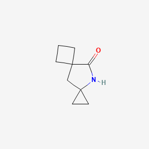 molecular formula C9H13NO B2389816 10-Azadispiro[2.1.35.23]decan-9-one CAS No. 2172600-71-2