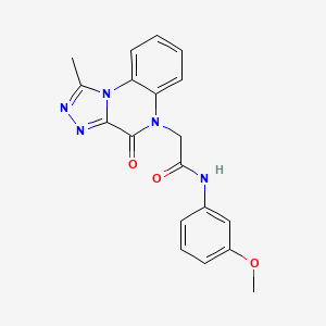 molecular formula C19H17N5O3 B2389842 N-(3-methoxyphenyl)-2-(1-methyl-4-oxo-[1,2,4]triazolo[4,3-a]quinoxalin-5(4H)-yl)acetamide CAS No. 1358779-76-6
