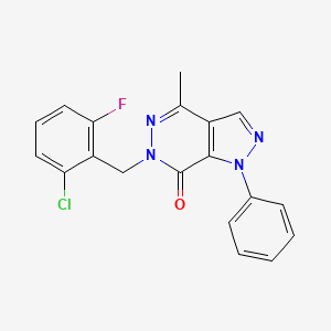 B2389846 6-(2-chloro-6-fluorobenzyl)-4-methyl-1-phenyl-1H-pyrazolo[3,4-d]pyridazin-7(6H)-one CAS No. 942008-77-7