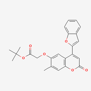 molecular formula C24H22O6 B2389889 tert-butyl 2-((4-(benzofuran-2-yl)-7-methyl-2-oxo-2H-chromen-6-yl)oxy)acetate CAS No. 898430-29-0