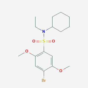 molecular formula C16H24BrNO4S B238992 4-bromo-N-cyclohexyl-N-ethyl-2,5-dimethoxybenzenesulfonamide 
