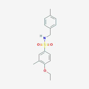 molecular formula C17H21NO3S B238995 4-ethoxy-3-methyl-N-(4-methylbenzyl)benzenesulfonamide 