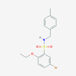 molecular formula C16H18BrNO3S B238996 5-bromo-2-ethoxy-N-(4-methylbenzyl)benzenesulfonamide 