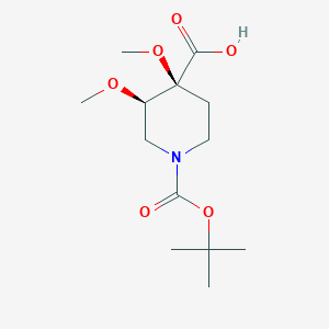 (3R,4S)-3,4-Dimethoxy-1-[(2-methylpropan-2-yl)oxycarbonyl]piperidine-4-carboxylic acid