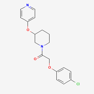 2-(4-Chlorophenoxy)-1-(3-(pyridin-4-yloxy)piperidin-1-yl)ethanone