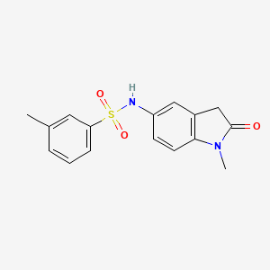 3-methyl-N-(1-methyl-2-oxoindolin-5-yl)benzenesulfonamide