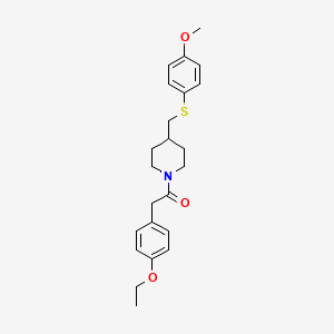 2-(4-Ethoxyphenyl)-1-(4-(((4-methoxyphenyl)thio)methyl)piperidin-1-yl)ethanone