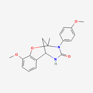 10-methoxy-3-(4-methoxyphenyl)-2-methyl-5,6-dihydro-2H-2,6-methanobenzo[g][1,3,5]oxadiazocin-4(3H)-one