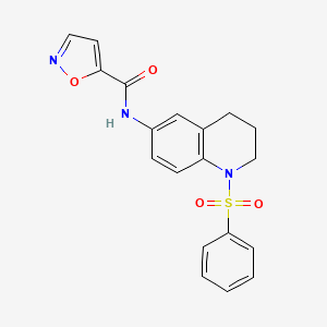 N-(1-(phenylsulfonyl)-1,2,3,4-tetrahydroquinolin-6-yl)isoxazole-5-carboxamide