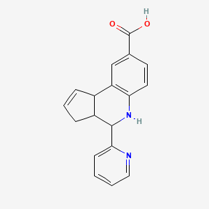 molecular formula C18H16N2O2 B2389985 4-(Pyridin-2-yl)-3a,4,5,9b-tetrahydro-3H-cyclopenta[c]quinoline-8-carboxylic acid CAS No. 1212166-37-4