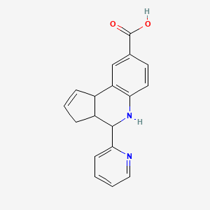 4-Pyridin-2-yl-3a,4,5,9b-tetrahydro-3H-cyclopenta[c]quinoline-8-carboxylic acid