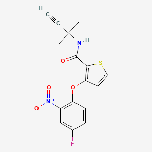 N-(1,1-dimethyl-2-propynyl)-3-(4-fluoro-2-nitrophenoxy)-2-thiophenecarboxamide