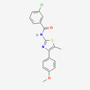 3-chloro-N-[4-(4-methoxyphenyl)-5-methyl-1,3-thiazol-2-yl]benzamide