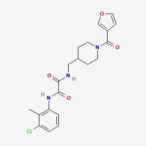 N1-(3-chloro-2-methylphenyl)-N2-((1-(furan-3-carbonyl)piperidin-4-yl)methyl)oxalamide