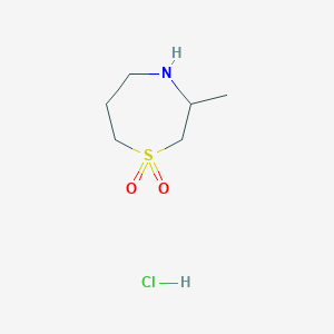 3-Methyl-1,4-thiazepane 1,1-dioxide;hydrochloride