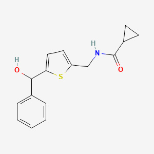 N-((5-(hydroxy(phenyl)methyl)thiophen-2-yl)methyl)cyclopropanecarboxamide
