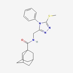 N-[(5-methylsulfanyl-4-phenyl-1,2,4-triazol-3-yl)methyl]adamantane-1-carboxamide